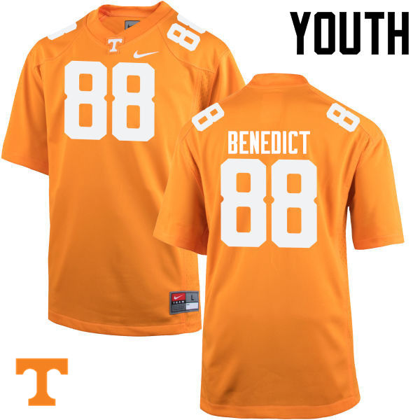 Youth #88 Brandon Benedict Tennessee Volunteers College Football Jerseys-Orange - Click Image to Close